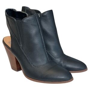 Dolce Vita Black Perforated Heeled Boots - 9